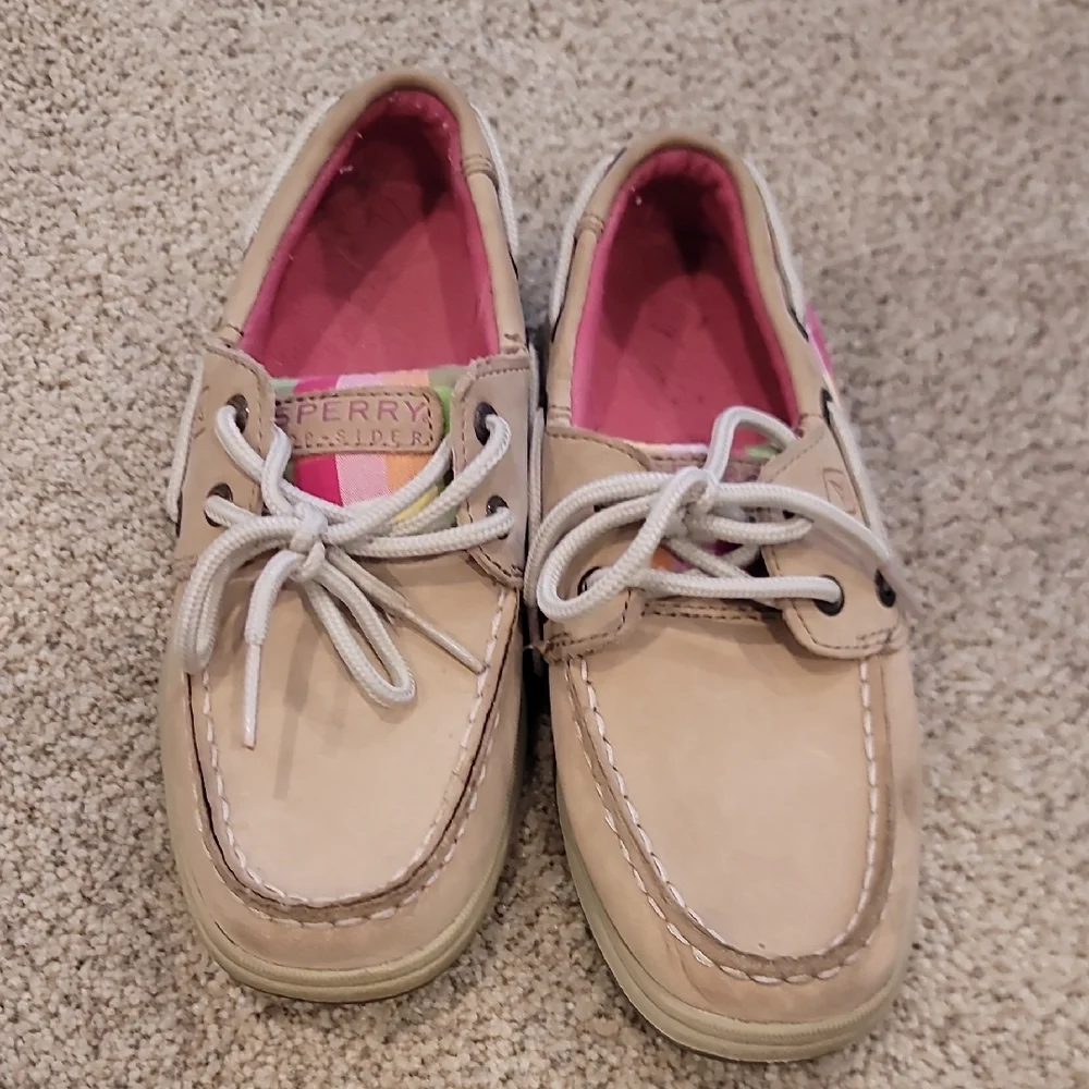 Sperry Kids Tan Boat Shoes